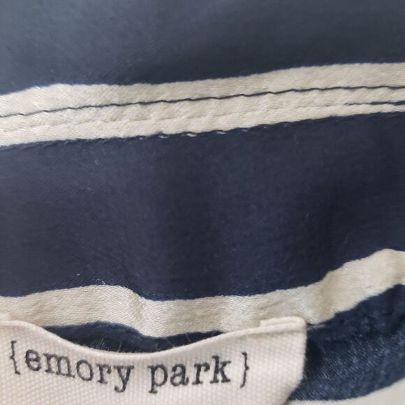 Women’s Emory Park Black & White Stripe Button-Down Shirt Long Sleeve Size S POE - Picture 4 of 12